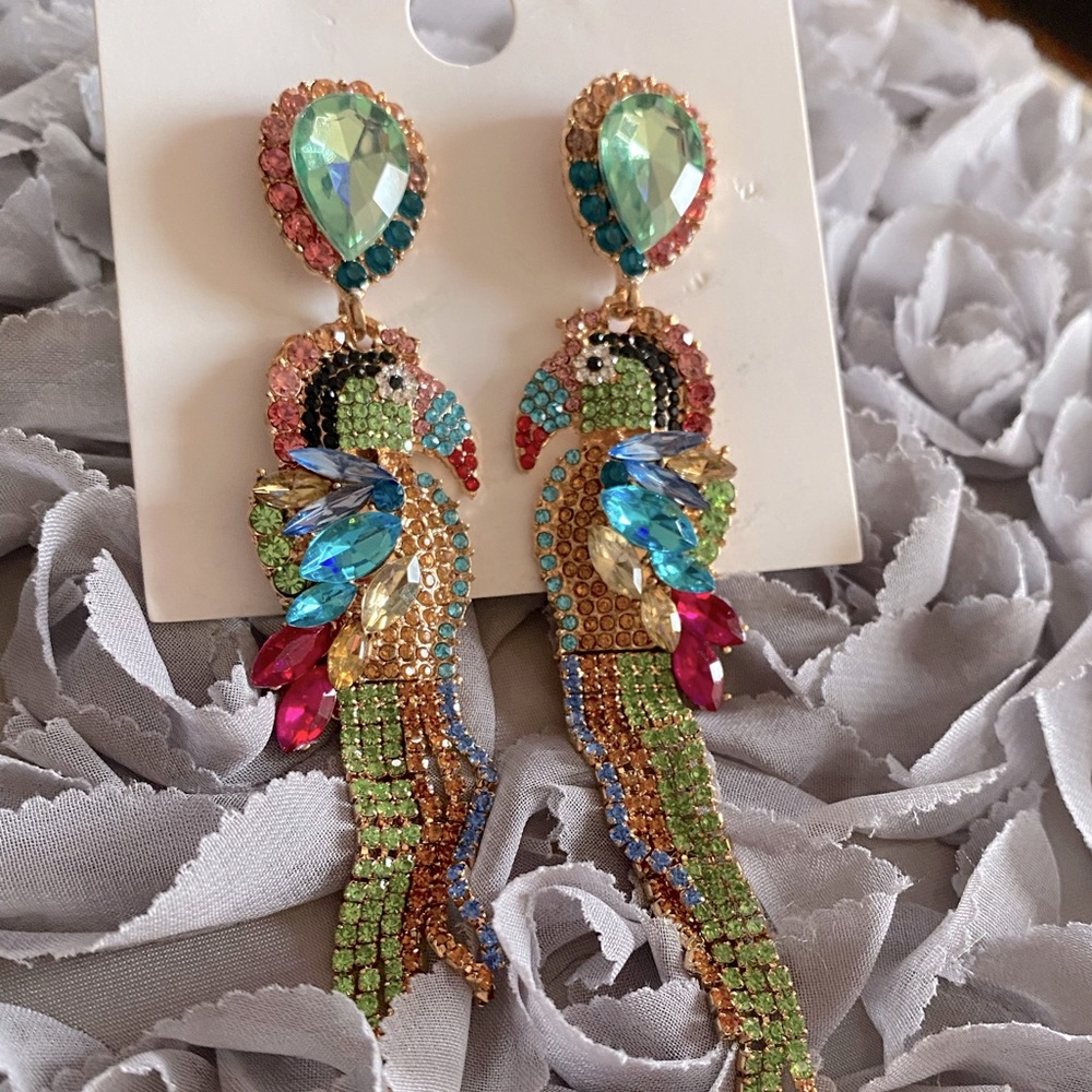 Toucan Crystal Earrings